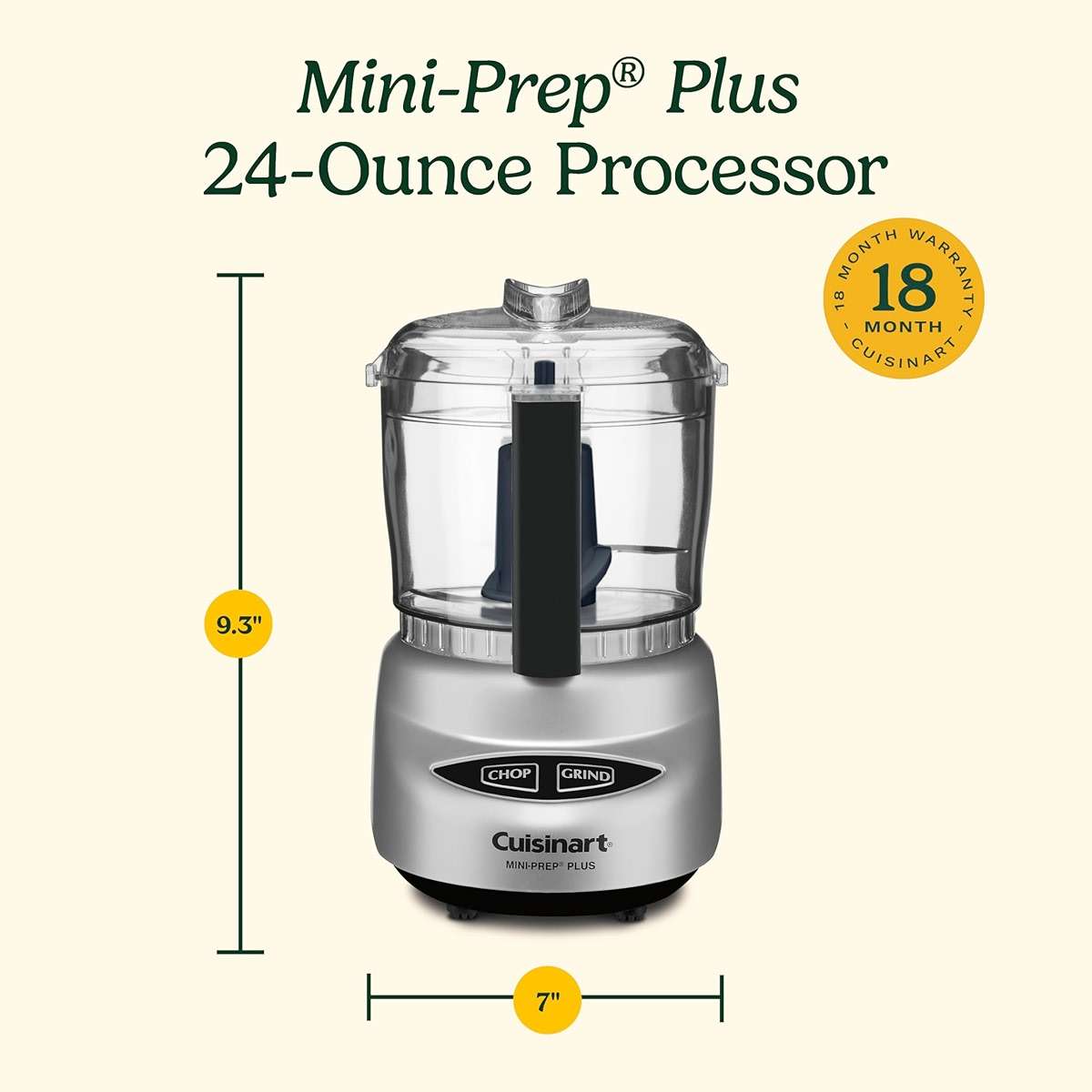 Cuisinart Mini-Prep Plus Food Processor, 3-cup Mini Food Processor to Chop Herbs, Vegetables, and Hard Cheese, 3-cup Work Bowl, Reversible Stainless Steel Blade, DLC-2APK, Pink - Image 3