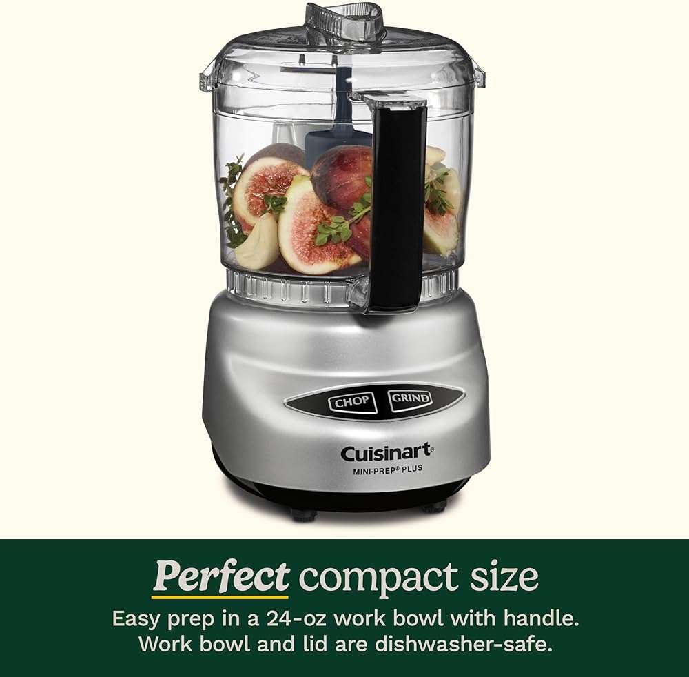Cuisinart Mini-Prep Plus Food Processor, 3-cup Mini Food Processor to Chop Herbs, Vegetables, and Hard Cheese, 3-cup Work Bowl, Reversible Stainless Steel Blade, DLC-2APK, Pink - Image 6