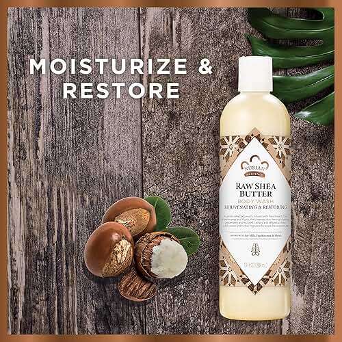 Nubian Heritage Body Wash Raw Shea Butter for Dry Skin Paraben Free Body Wash, 13 oz - Image 4