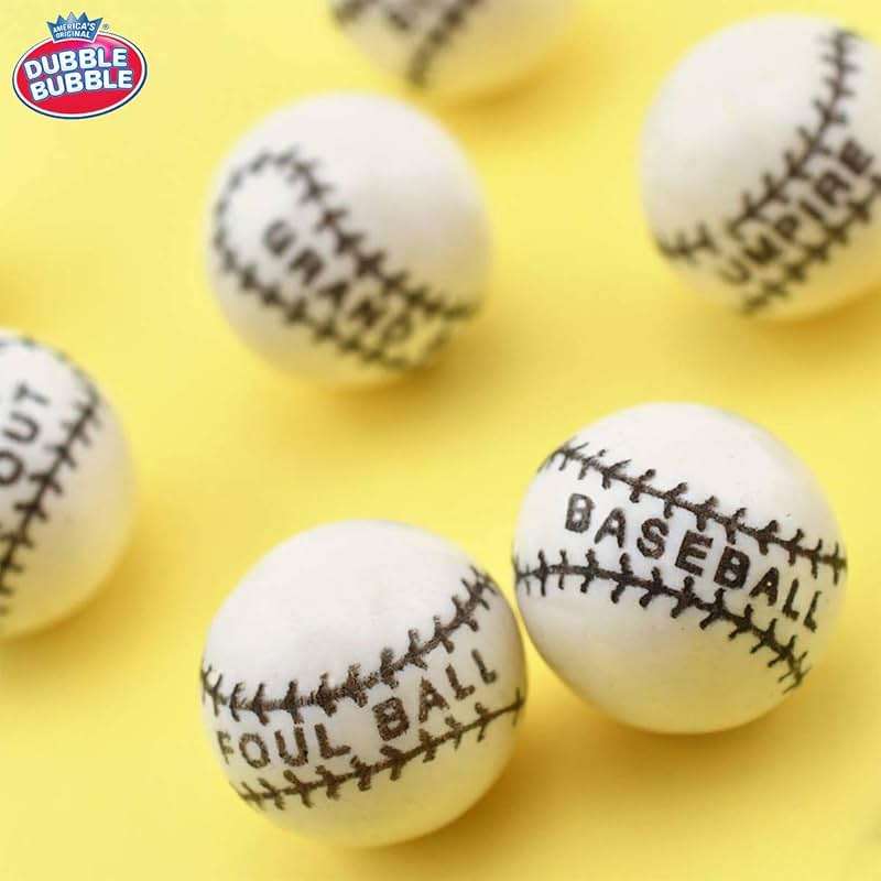 Dubble Bubble Home Run Baseball Bubble Gum Gumballs, 240-Count Jar - Image 2