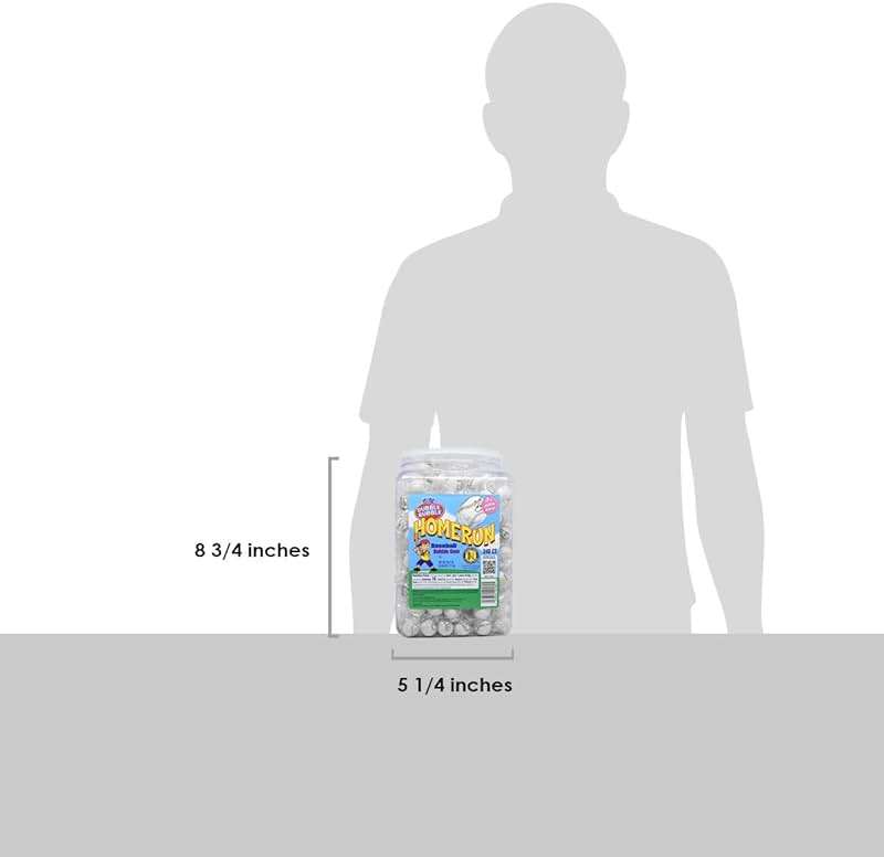 Dubble Bubble Home Run Baseball Bubble Gum Gumballs, 240-Count Jar - Image 4