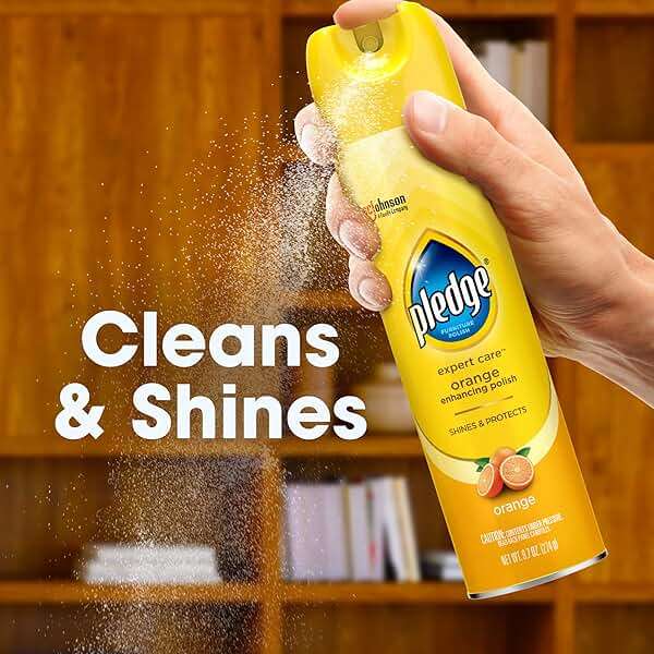Pledge Enhancing Polish, Wood & Furniture Spray, Orange Scent, 9.7oz - Image 4
