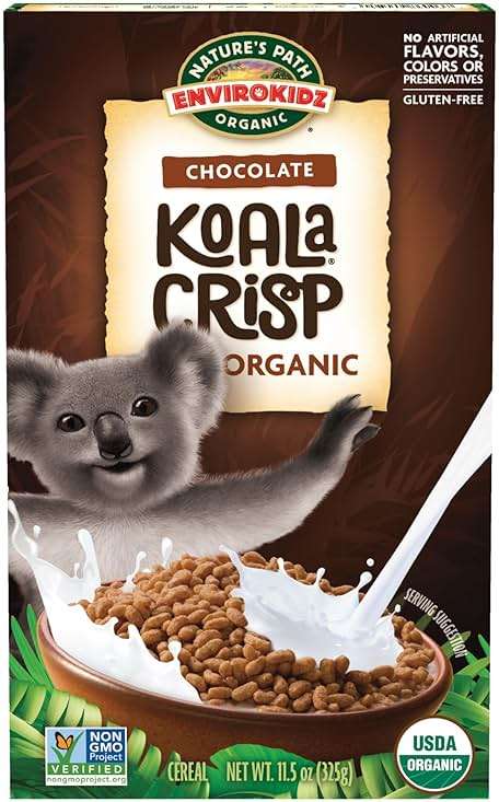 EnviroKidz Organic Koala Crisp Cereal, 11.5 oz (Pack of 1), Chocolate, Gluten Free, Non-GMO, Fair Trade, by Nature's Path - Image 1