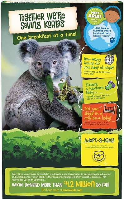 EnviroKidz Organic Koala Crisp Cereal, 11.5 oz (Pack of 1), Chocolate, Gluten Free, Non-GMO, Fair Trade, by Nature's Path - Image 4