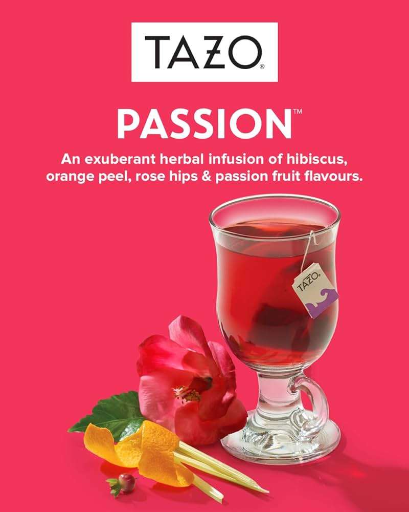 TAZO Passion Herbal Tea Bags, Hot or Iced, Caffeine Free, 20 Total Tea Bags - Image 6