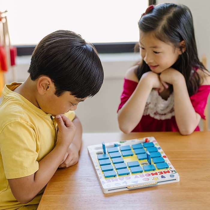 Melissa & Doug Flip-to-Win Portable Wooden Travel Game Board with 25 Flaps & 7 Double-Sided Memory Game Cards—Animals, Colors, Fruits, Shapes & Much More—Preschool Toys for Kids Ages 5+ - Image 5