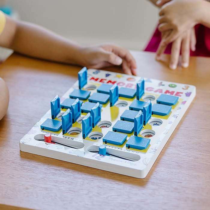 Melissa & Doug Flip-to-Win Portable Wooden Travel Game Board with 25 Flaps & 7 Double-Sided Memory Game Cards—Animals, Colors, Fruits, Shapes & Much More—Preschool Toys for Kids Ages 5+ - Image 9