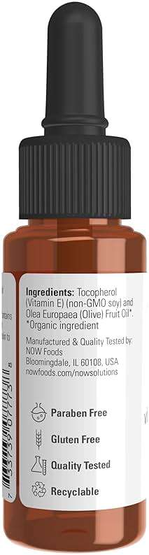 NOW Foods Solutions, E-Oil 23,000 IU, Natural Skin Rejuvenation, Skin Moisturizer, 1-Ounce - Image 3