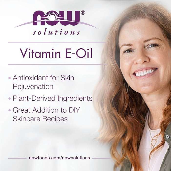 NOW Foods Solutions, E-Oil 23,000 IU, Natural Skin Rejuvenation, Skin Moisturizer, 1-Ounce - Image 4