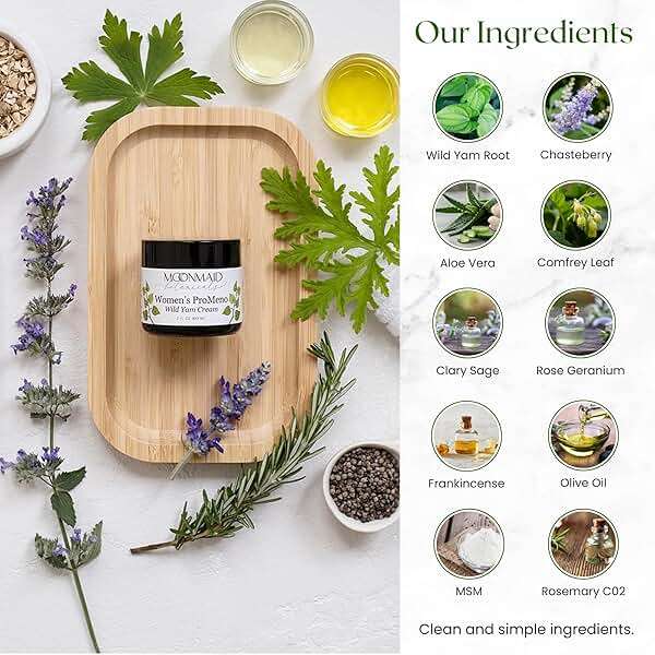 MoonMaid ProMeno Wild Yam Cream for Hormone Balance 2 Oz | Organic Wild Yam Cream for Hormones, Menopause Support, Skin Rejuvenation, Mood Balance, and Improved Sleep | Made in USA - Image 6