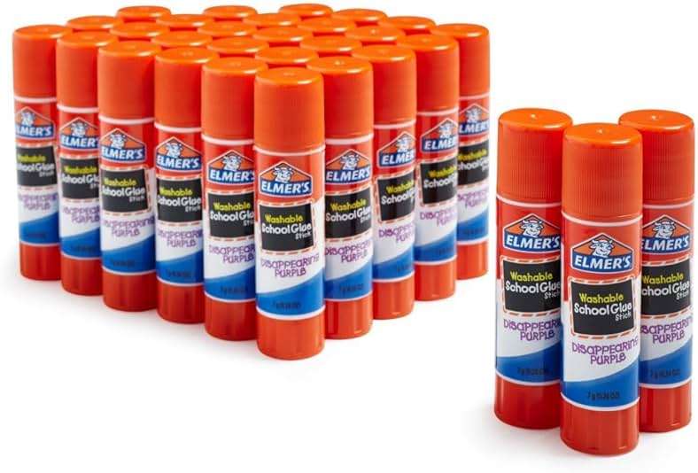 Elmer's Disappearing Purple School Glue Sticks, Washable, 7 Grams, 30 Count - Posters, Back to School, Bulk Pack for Classrooms, #1 Teacher Brand - Image 3