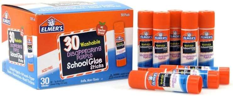 Elmer's Disappearing Purple School Glue Sticks, Washable, 7 Grams, 30 Count - Posters, Back to School, Bulk Pack for Classrooms, #1 Teacher Brand - Image 6