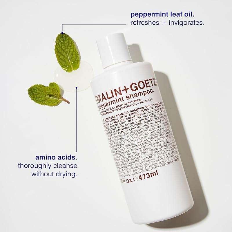MALIN+GOETZ Clarifying Shampoo | Cool Peppermint Formula | Daily Cleanser with Amino Acids | For All Hair Types | Vegan, Sulfate-Free & Unisex - Image 2