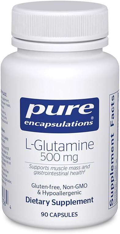 Pure Encapsulations L-Glutamine 500 mg - Supplement for Immune and Digestive Support, Gut Health and Lining, Metabolism, and Muscle Support* - with Free-Form L-Glutamine - 90 Capsules - Image 1