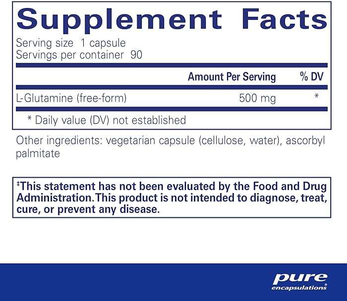 Pure Encapsulations L-Glutamine 500 mg - Supplement for Immune and Digestive Support, Gut Health and Lining, Metabolism, and Muscle Support* - with Free-Form L-Glutamine - 90 Capsules - Image 2