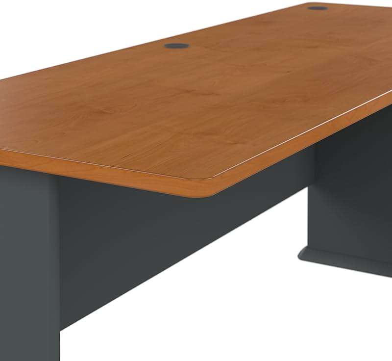 Bush Business Furniture Series A 72W Desk in Natural Cherry and Slate, Large Workstation for Home or Professional Workspace, Desktop Solution for Office Use - Image 8