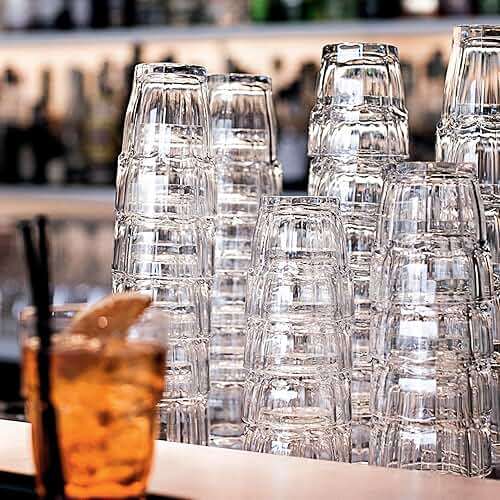 Bormioli Rocco Rock Bar Stackable Beverage, Set Of 6 Dishwasher Safe Drinking Glasses For Soda, Juice, Milk, Coke, Beer, Spirits – 12.5oz Durable Tempered Glass Water Tumblers For Daily Use - Image 7