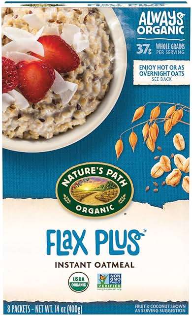 Nature's Path Organic Flax Plus Instant Oatmeal, 14 oz (Pack of 1), Non-GMO - Image 1