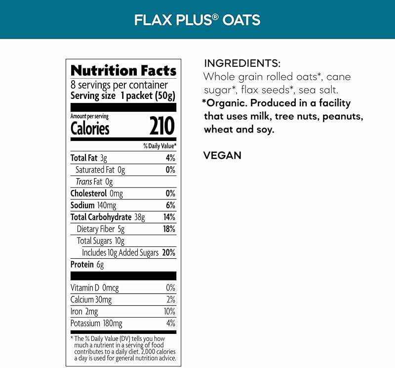 Nature's Path Organic Flax Plus Instant Oatmeal, 14 oz (Pack of 1), Non-GMO - Image 2