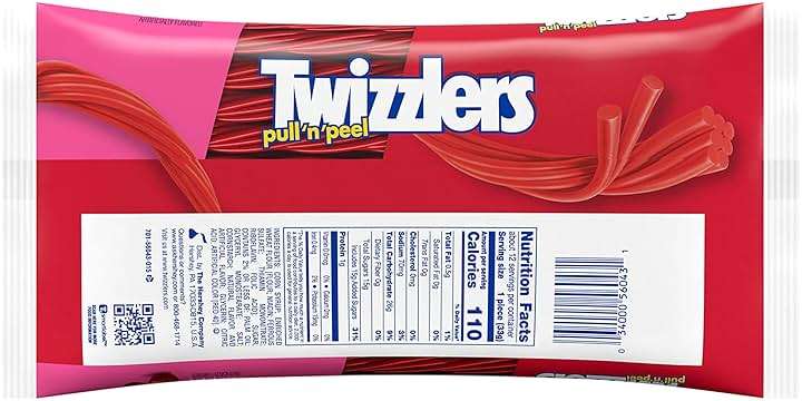 Twizzlers, Pull 'N' Peel Cherry Flavored Licorice Style, Chewy Candy Bag, 14 Ounce - Image 2