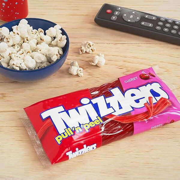 Twizzlers, Pull 'N' Peel Cherry Flavored Licorice Style, Chewy Candy Bag, 14 Ounce - Image 5