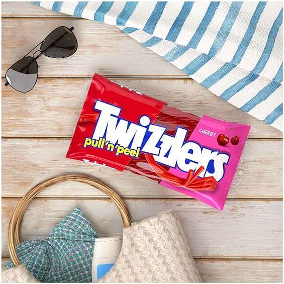 Twizzlers, Pull 'N' Peel Cherry Flavored Licorice Style, Chewy Candy Bag, 14 Ounce - Image 6