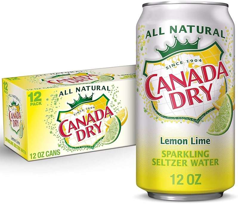 Canada Dry Lemon Lime Sparkling Seltzer Water, 12 fl oz cans, 12 pack - Image 1