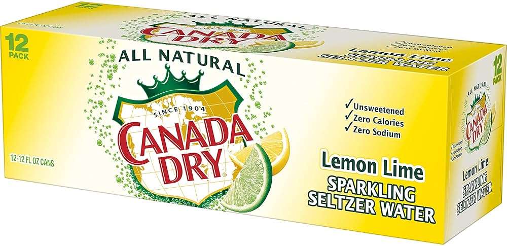 Canada Dry Lemon Lime Sparkling Seltzer Water, 12 fl oz cans, 12 pack - Image 5
