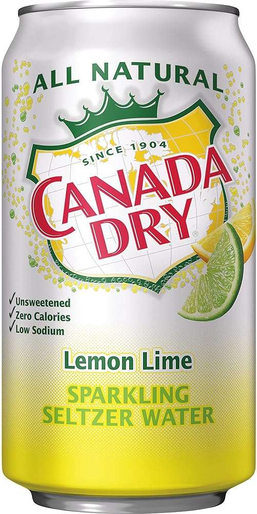 Canada Dry Lemon Lime Sparkling Seltzer Water, 12 fl oz cans, 12 pack - Image 6