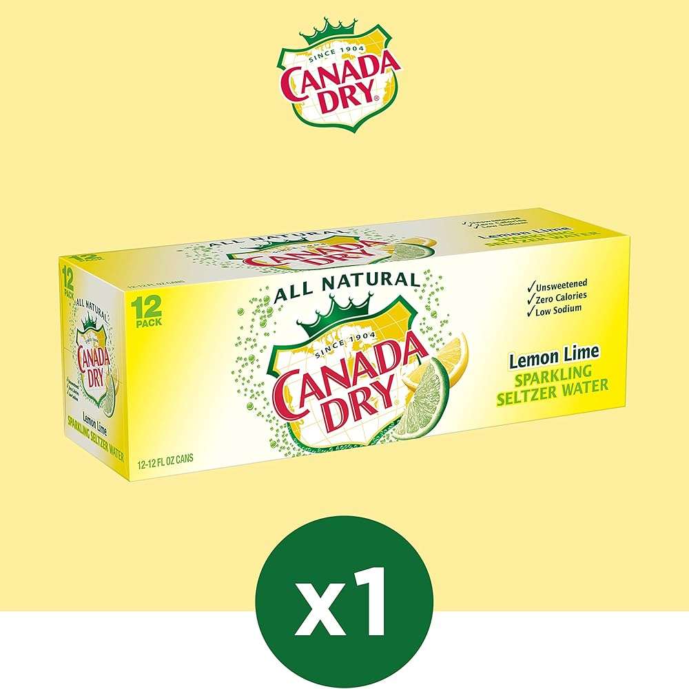 Canada Dry Lemon Lime Sparkling Seltzer Water, 12 fl oz cans, 12 pack - Image 9
