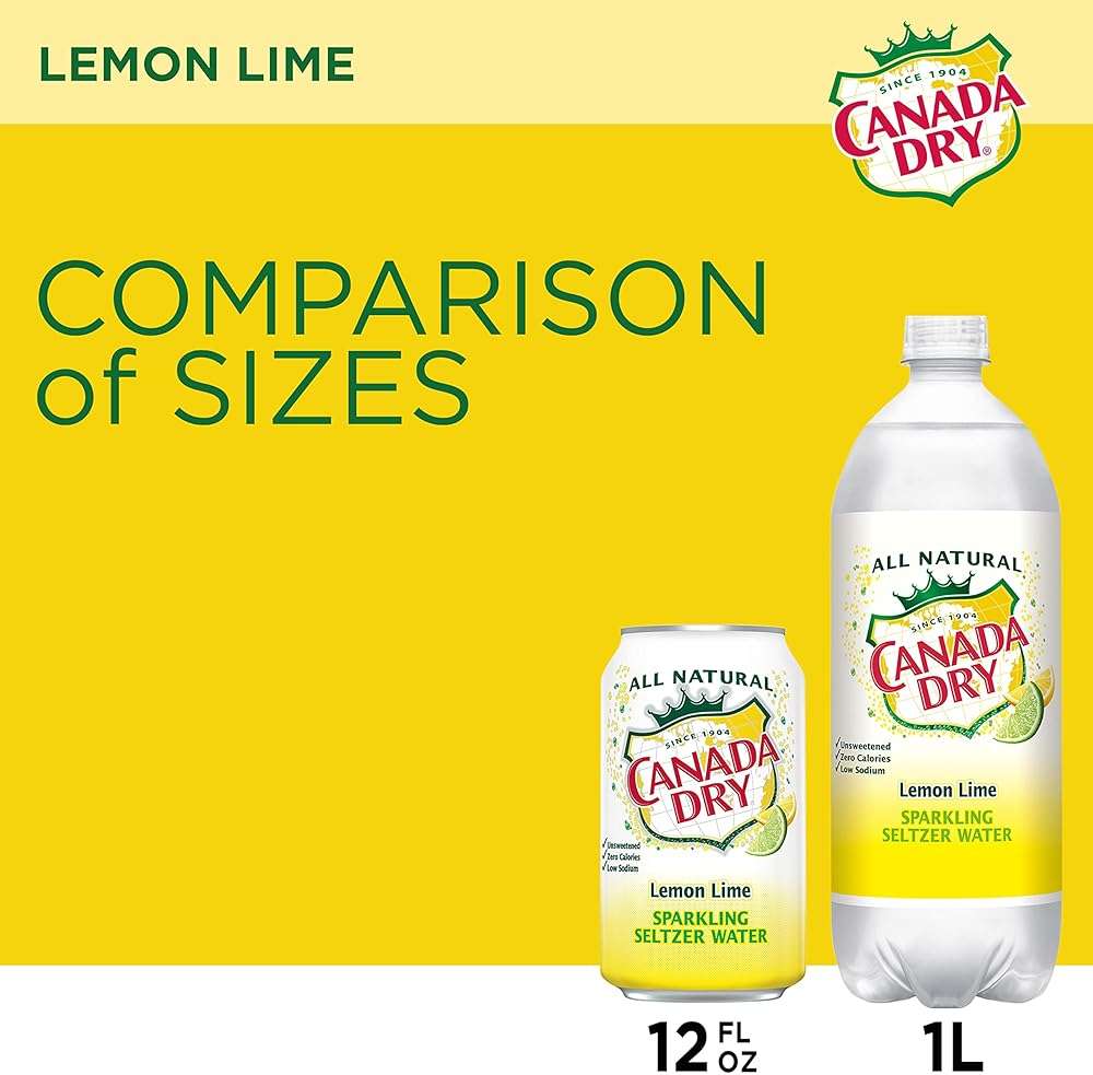 Canada Dry Lemon Lime Sparkling Seltzer Water, 12 fl oz cans, 12 pack - Image 10