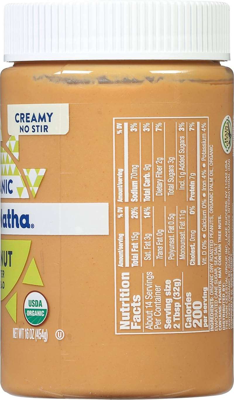 MaraNatha Organic Creamy Peanut Butter Spread, No Stir, 16 Ounce Jar - Image 5