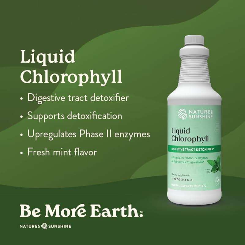 Nature's Sunshine Liquid Chlorophyll - Immunity Support, Detox & Cleanse, Chlorophyll Liquid Drops with Spearmint Oil, Natural Energy Boost, Internal Deodorant - 16 Fl Oz - Image 2