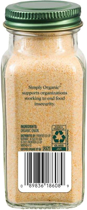 Simply Organic White Onion Powder, 3-Ounce Jar, Organic US Grown Onions, Real Onion Taste Without The Tears, Kosher, Non GMO - Image 3