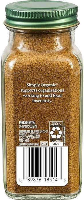 Simply Organic Ground Cumin Seed, 2.31 Ounce Glass Jar, Rich, Warm, Complex Earthy Spice Flavor, Certified Organic, Kosher - Image 2