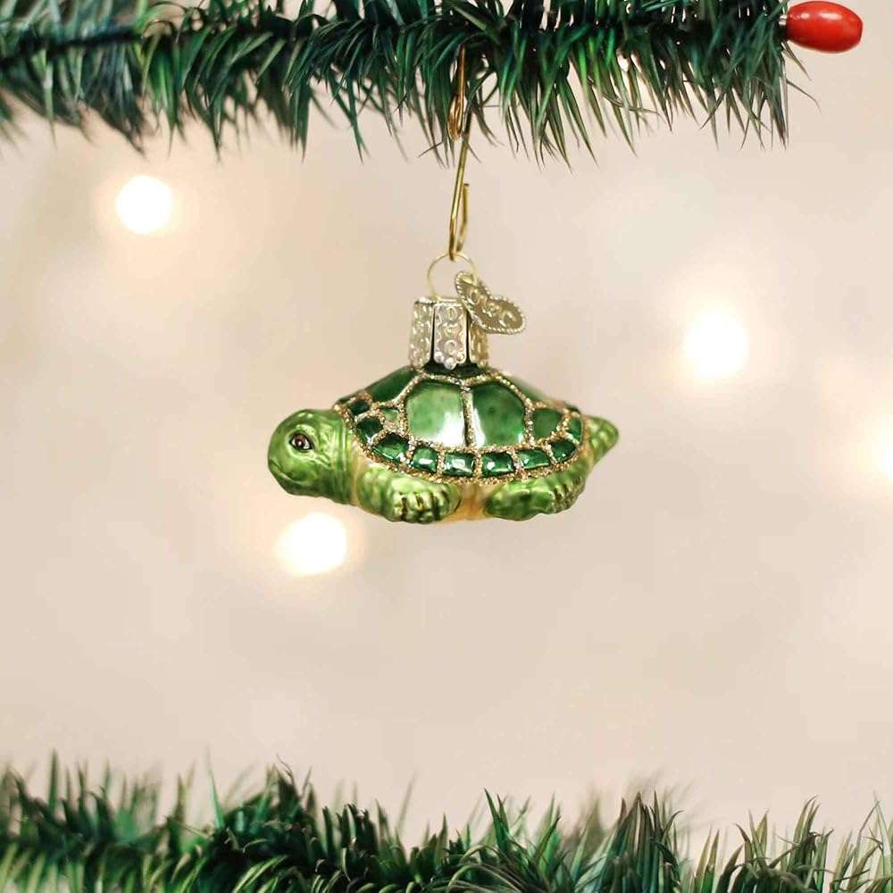 Old World Christmas Small Turtle Glass Blown Ornament for Christmas Tree, Handcrafted Holiday Decoration, Sea Collection - Image 3