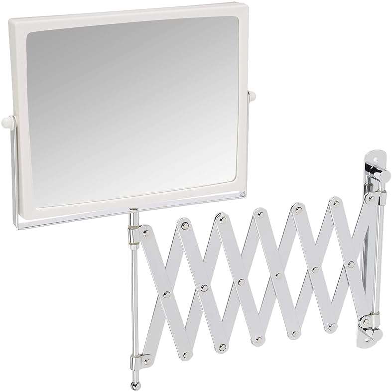 JERDON Two-Sided Swivel Wall Mount Mirror - Vanity Mirror with 5X Magnification & 30 inch Wall Extension - Model J2020C - Image 1