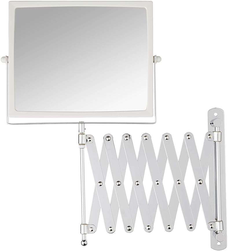 JERDON Two-Sided Swivel Wall Mount Mirror - Vanity Mirror with 5X Magnification & 30 inch Wall Extension - Model J2020C - Image 3