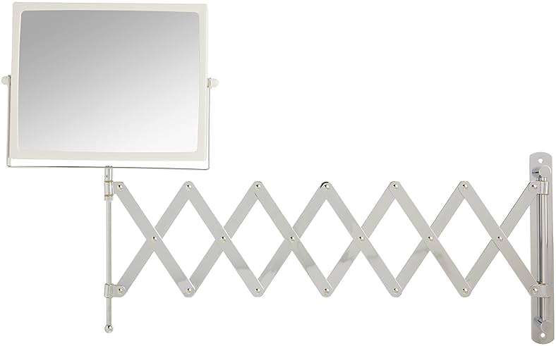 JERDON Two-Sided Swivel Wall Mount Mirror - Vanity Mirror with 5X Magnification & 30 inch Wall Extension - Model J2020C - Image 4