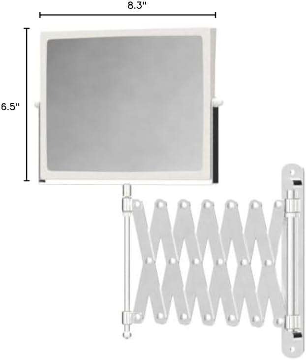 JERDON Two-Sided Swivel Wall Mount Mirror - Vanity Mirror with 5X Magnification & 30 inch Wall Extension - Model J2020C - Image 7
