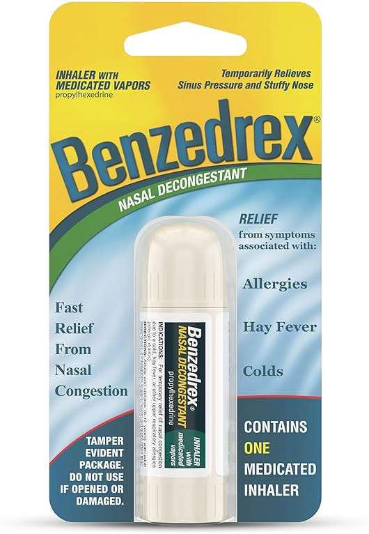 Benzedrex Nasal Decongestant Inhaler, 1 Count (Pack of 1) - Image 1