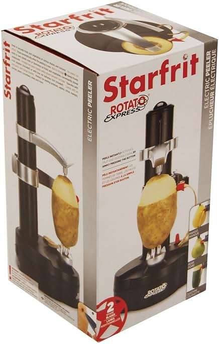 Starfrit Rotato Express Electric Peeler - 2 Spare Blades - Safe & Easy to Use - Effortlessly Peels Vegetables and Fruit - Image 5