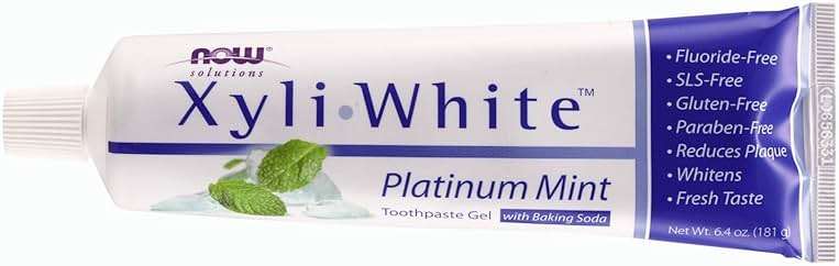 NOW Solutions, Xyliwhite™ Toothpaste Gel, Platinum Mint, Cleanses and Whitens, Fresh Taste, 6.4-Ounce - Image 3