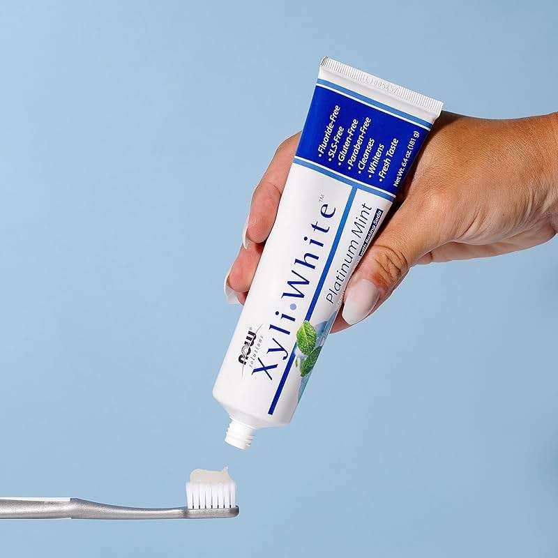 NOW Solutions, Xyliwhite™ Toothpaste Gel, Platinum Mint, Cleanses and Whitens, Fresh Taste, 6.4-Ounce - Image 5