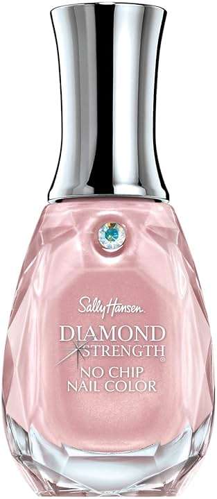 Sally Hansen Diamond Strength, Champagne Toast, Nail Growth, Protective Layer, Sheer, Shimmery Pink Nail Polish - Image 1