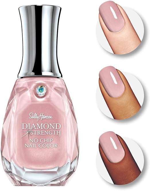 Sally Hansen Diamond Strength, Champagne Toast, Nail Growth, Protective Layer, Sheer, Shimmery Pink Nail Polish - Image 2
