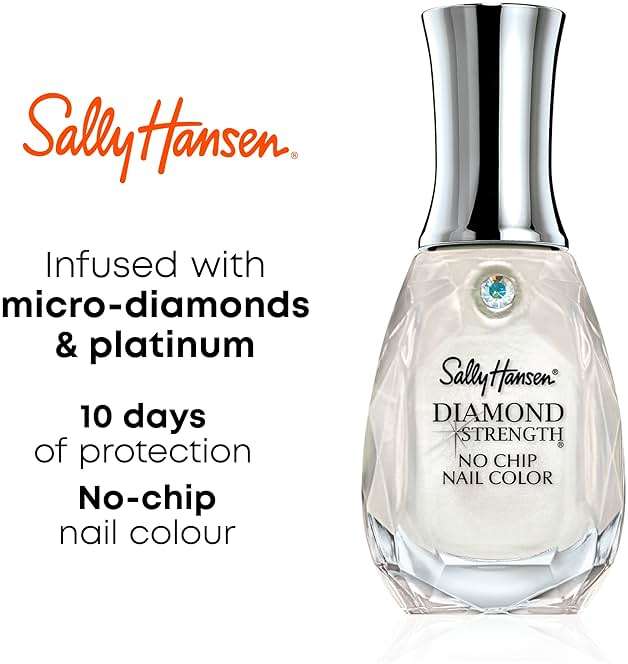 Sally Hansen Diamond Strength, Champagne Toast, Nail Growth, Protective Layer, Sheer, Shimmery Pink Nail Polish - Image 4