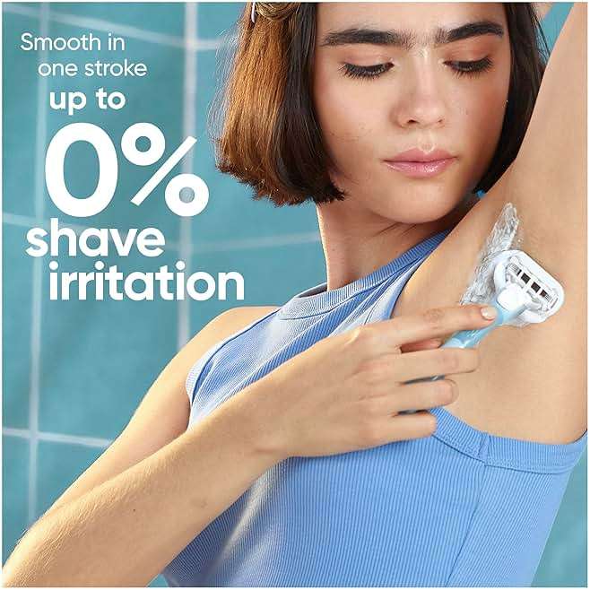 Gillette Venus Extra Smooth Razor for Women, Includes 1 Reusable Razor Handle + 2 Refills, Ergonomic No-Slip Gel Handle and Shower Holder - Image 4