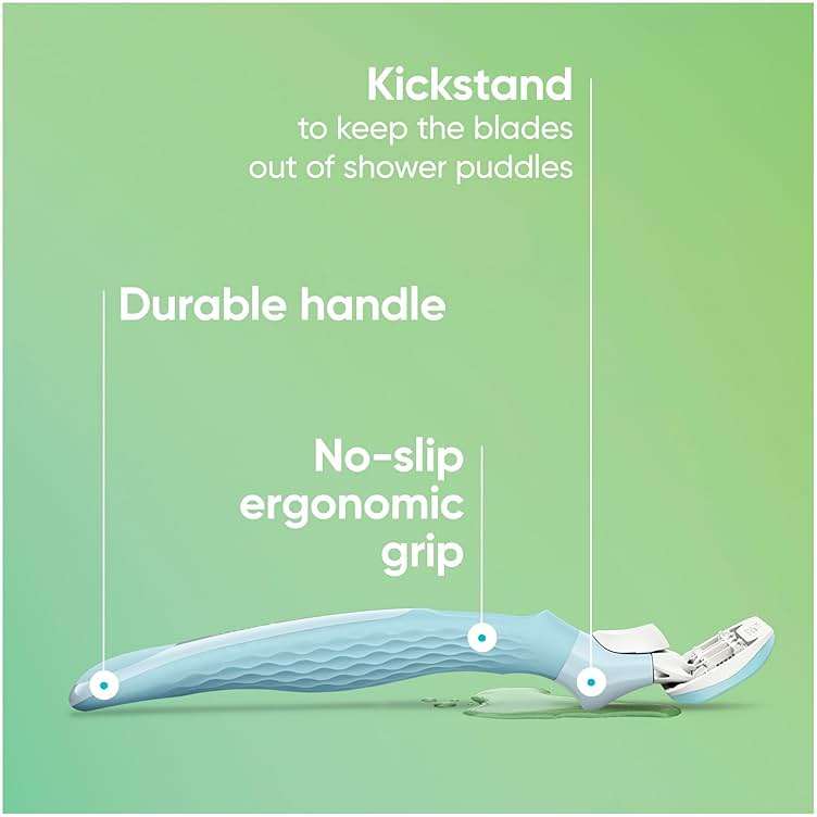 Gillette Venus Extra Smooth Razor for Women, Includes 1 Reusable Razor Handle + 2 Refills, Ergonomic No-Slip Gel Handle and Shower Holder - Image 7