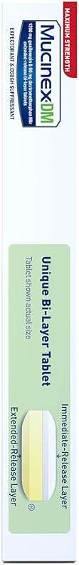 Mucinex DM 12Hr Chest Congestion & Cough Medicine for Adults, Cold and Cough Medicine for Excess Mucus Relief, 600 mg Guaifenesin & 30 mg Dextromethorphan HBr, 20 Bi-Layer Tablets - Image 18